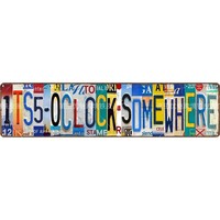 Letrero Decorativo de Pared con Logotipo en Inglés, Impresión Digital en Aluminio Antiguo, Resistente al Agua, Placa Metálica Decorativa