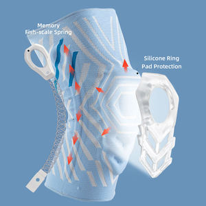 Genouillère de compression personnalisée avec logo, soutien confortable, rembourrage en silicone et stabilisateurs latéraux - Product Image 4