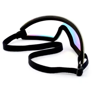 EN166 ansi z87.1 hızlı ayar kafa bandı renkli ayna güvenlik skydiving gözlük at binme yarış gözlükleri