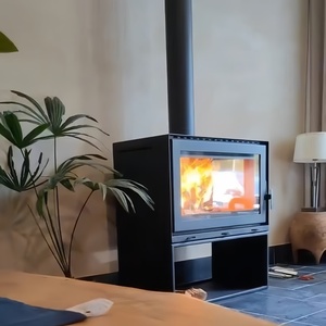 Innovadora Estufa de Leña con Fuego Real en una <span class=keywords><strong>Chimenea</strong></span> de Hierro Fundido, Eficiente y Moderna para Calefacción del Hogar - Product Image 1