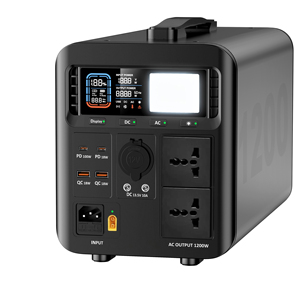Station d'alimentation portable d'extérieur 1200W 1008Wh, batterie LiFePO4, sortie AC 220V, générateur solaire, alimentation de secours - Product Image 1