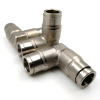 YS 9.52mm coude de buse de brouillard haute pression Joingt raccords enfichables pour système de pulvérisation d'eau extérieur, coude de verrouillage à glissement rapide