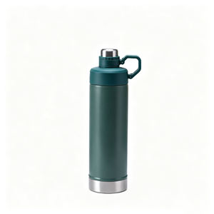 Bouteille d'eau en acier inoxydable avec logo personnalisé, 700 ml, thermos à double paroi isolé avec poignée, sport - Product Image 4