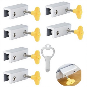 1 Pièce <span class=keywords><strong>Verrou</strong></span> Coulissant Portable en Acier Inoxydable pour Fenêtre en <span class=keywords><strong>Baie</strong></span> - Product Image 4