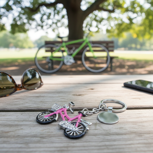 Portachiavi rosa, accessorio per bicicletta, non richiede scatola - Product Image 3