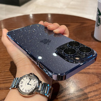 Coques de téléphone portable antichoc en TPU+PC rigide, design sportif, avec paillettes électroplaquées pour 17 Pro Max 16/15/12 Pro