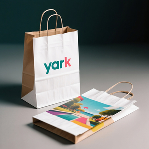 Sacs en papier kraft carrés personnalisés pour la livraison de nourriture rapide à emporter, en papier recyclé, avec votre propre logo - Product Image 5