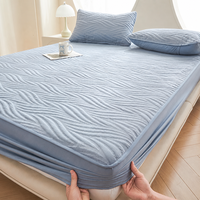 Drap-housse imperméable personnalisable en polyester et fibre de soja, rembourré, pour marque OEM/ODM