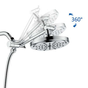 Tige d'extension de douche réglable en forme de L en acier inoxydable avec inverseur et connecteur de verrouillage pour accessoires de baignoire - Product Image 2