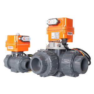 3-Way Smart Water <strong>Valve</strong> Kit - WiFi Motorized Actuator PVC T-Port Ball <strong>Valve</strong> with UPVC - Product Image 1