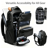 Sac à dos multifonctionnel pour appareil photo Oxford avec serrure TSA, compartiment pour ordinateur portable 17 pouces, sac de voyage pour photographie en plein air, équipement vidéo portable