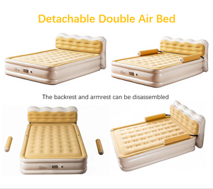 <span class=keywords><strong>Lit</strong></span> d'air gonflable double détachable avec dossier et accoudoirs et pompe intégrée - Product Image 2