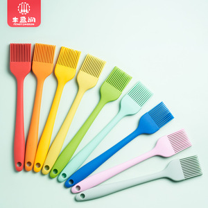 Silicone Oil Brush Basting Brush Heat Resistant Cooking BBQ Tool Yellow Blue Red Black Color Options Durable Food Grade - Product Image 3