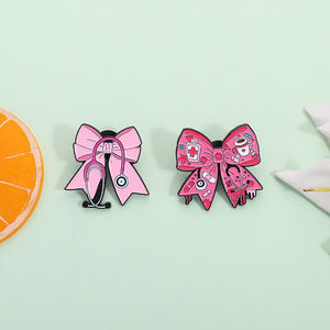 粉色蝴蝶结听诊器珐琅别针可爱医用胸针护士医生徽章礼品饰品配件批发 - Product Image 2