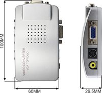 Harga pabrik VGA TV AV RCA komposit adaptor Video kotak saklar konverter mendukung s-video RGB NTSC/PAL penggunaan Audio sinyal komputer