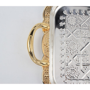 Bandeja de Almacenamiento Rectangular de Metal, Organizador de Condimentos de Cocina y Soporte para Cosméticos de Baño - Product Image 4