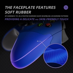 EXtremeRate Blue ASR Version Performance Rubberized Side Rails Handle Grips Shell Faceplate pour manette Xbox Series X S - Product Image 5