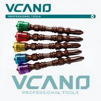 Jeu de tournevis magnétiques VCANO 65 mm PH2, embouts de perçage en acier S2, garantie 1 an, norme européenne, pour perçage du bois