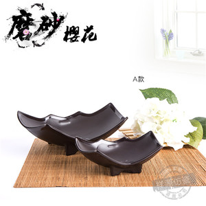 Xiangyuan Imitation Porcelain Rectangular Dish <b>Black</b> Frosted Melamine <b>Plate</b> Hotel Food Use - Product Image 3