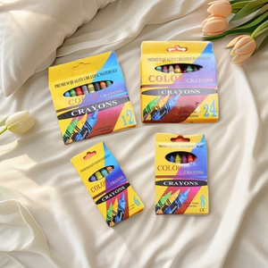 Crayons lavables non toxiques pas chers, lot de 24 couleurs, crayons de cire géants pour enfants, crayons en plastique personnalisés Ningbo Redmi Not 12 - Product Image 2