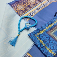 SAJDAH BS-001 Kit de prière islamique portable pour Ramadan, l'Aïd et la prière quotidienne, tapis de prière musulman avec chapelet et compteur d'adhan