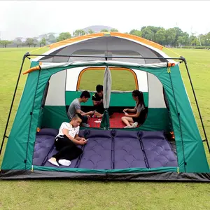 خيمة عائلية كبيرة وفاخرة تتسع لـ 4 أشخاص تناسب الفصول الأربعة خيمة تخييم كبيرة مقاومة للرياح في الهواء الطلق