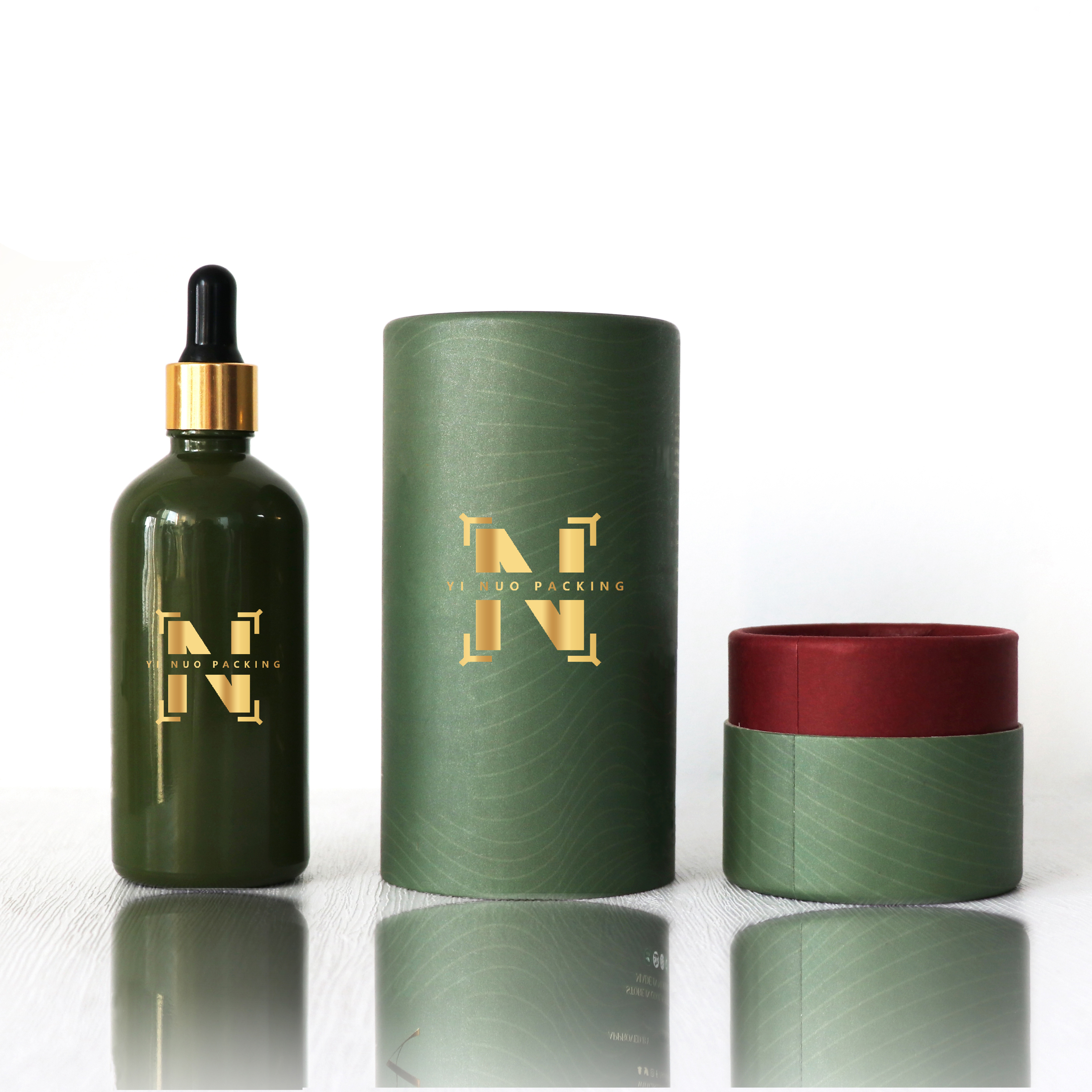 green bottle with dropper
