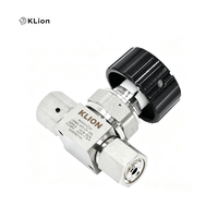 Vanne à diaphragme manuelle de haute précision en acier inoxydable 316L KLION, OEM, pour gaz ultra-pur, contrôle de pression de pipeline de laboratoire pour semi-conducteurs
