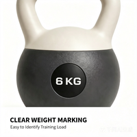 Kettlebell en fonte revêtue de vinyle, kettlebell multifonction pour la musculation à domicile et en salle de sport
