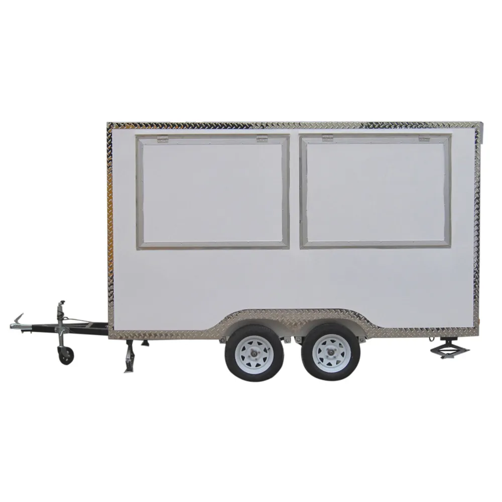 Food Stand Cart Fully Equipped Fast Food Ice Cream Hot Dog Street Crepe Coffee BBQ Mobile Food Cart For Sale