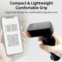 LONVILL Scanner de codes-barres portable 120fps 640x480 CMOS 4mil à faible luminosité avec écran, filaire et sans fil, pour caisse de détail et TPV