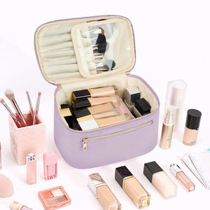 Bolsa de Cosméticos de Piel Sintética Impermeable Personalizada Royal Fair con Logotipo, Juego de Bolsas de Maquillaje Minimalistas, Organizador de Bolsas de Cuidado de la Piel con Divisores <span class=keywords><strong>para</strong></span> Viaje - Product Image 1