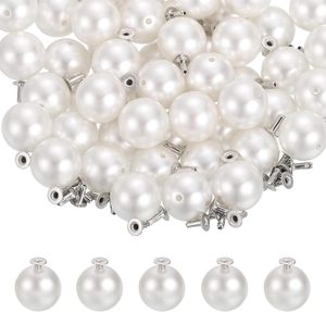หมุดตกแต่งหนัง PATIKIL Mm Pearl Rivet Studs แบบมุก สำหรับงานหนัง ตกแต่ง ซ่อมแซม DIY เสื้อผ้า - Product Image 1