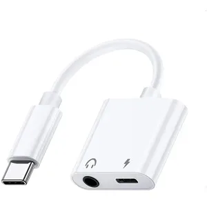 Adaptateur audio USB C vers 3,5 mm 2 en 1, prise casque de type C avec charge PD pour <span class=keywords><strong>Samsung</strong></span> Galaxy S22 S21 <span class=keywords><strong>S20</strong></span> Plus - Product Image 1