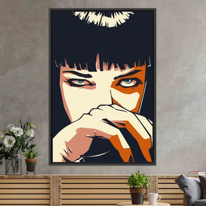 Modern Pulp Fiction Themed Printed Canvas Artwork for Home Decor,<b>BLACK</b> <b>FRAMED</b> CANVAS - Product Image 3