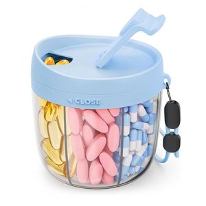 High Quality <b>7</b>-Compartment Portable Pill Dispenser Organizer Wide Opening Easy Use Custom Logo Plastic Promotional Gift - Product Image 2