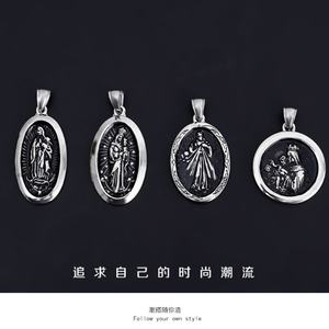 Collar de Cadena con Colgante de Moneda Dorada de la Virgen María, Joyería Religiosa Cristiana, Acero Inoxidable, Directo de Fábrica - Product Image 6