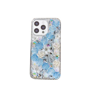 17Pro Max Women's Full Diamond Rose <span class=keywords><strong>para</strong></span> <span class=keywords><strong>iPhone</strong></span> 15 Funda de silicona creativa y personalizada <span class=keywords><strong>para</strong></span> <span class=keywords><strong>iPhone</strong></span> 14 y 13 hecha de TPU - Product Image 5