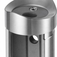 Support d'extrémité de balustrade en verre en acier inoxydable avec selle pour tube à fente unique 24x24mm, accessoire pour balcon et escalier