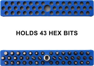 Support magnétique pour embouts hexagonaux 1/<span class=keywords><strong>4</strong></span>" avec <span class=keywords><strong>172</strong></span> trous, <span class=keywords><strong>4</strong></span> supports, base magnétique pour embouts de perceuse/visseuse (<span class=keywords><strong>4</strong></span> pièces) - Product Image 5