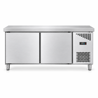 Refroidisseur d'air commercial pour cuisine, plan de travail en acier inoxydable, comptoir de restaurant sans givre