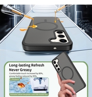 Étui de téléphone portable translucide de luxe avec anneau magnétique, sensation de peau, pour Samsung Galaxy S23 Plus, coque de téléphone personnalisée