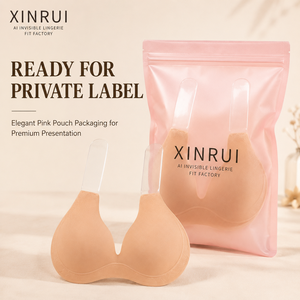 XINRUI Soutien-gorge adhésif réutilisable push-up invisible une pièce, avec bonnets en éponge, forte adhérence, effet liftant, grandes tailles, étiquette personnalisée - Product Image 1