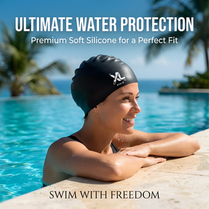 Bonnet de bain <span class=keywords><strong>en</strong></span> silicone sans couture à haute élasticité pour adultes, imperméable - Product Image 6