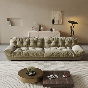 Canapé <span class=keywords><strong>Baxter</strong></span> Cloud, style mid-century, Wabi Sabi, canapé droit en tissu, tissu mat vintage, canapé design pour petit salon - Product Image 3