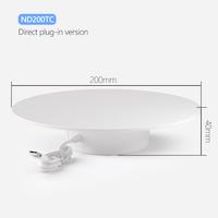 Support de Présentation Rotatif Électrique Rechargeable USB 360 Degrés de 15cm ou 20cm, Mini Plateau Tournant pour Bijoux ou Photographie
