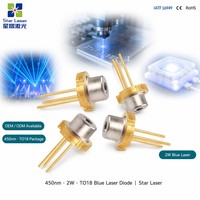 Diode laser bleue OSRAM PLPT5 447KA d'origine, 455 nm, 2000 mW, TO-18, pour module d'indicateur de sécurité routière extérieur