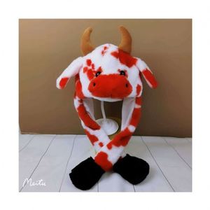 New Style <b>Bear</b> Hat Moving Ears for Design Light-Up Toy PP Cotton Filling Mesh Washed Finish Cute Warm Halloween Hat - Product Image 5
