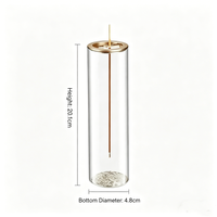Support de parfum en métal inversé de style industriel avec tube en verre pour articles de décoration intérieure