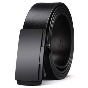 Cinturón de hebilla automática sin dientes para hombre – Cinturón informal de negocios de cuero PU popular, venta al por mayor directa de fábrica disponible - Product Image 1